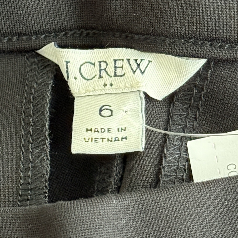 *NWT J Crew Factory black ponte cropped pull-on pants womens 6 - Picture 6 of 8